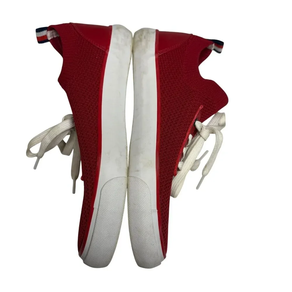Tommy Hilfiger Gessie Sneaker Shoe Mesh Knit Slip On Women Red 7.5 - Picture 9 of 14